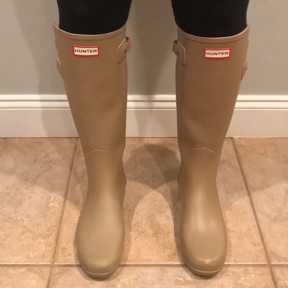 Hunter original tall refined back strap wellington